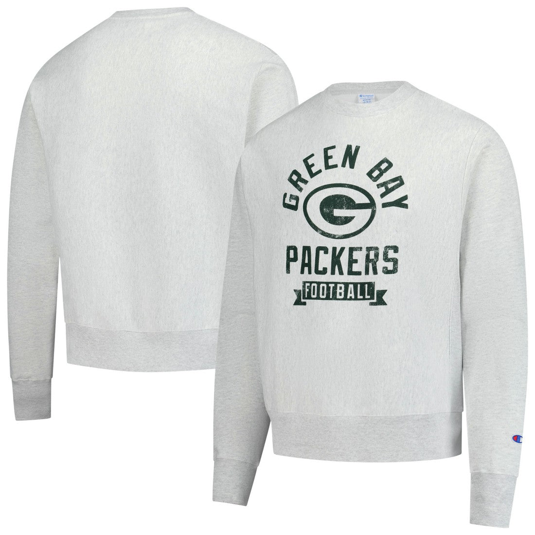 Green Bay Packers Champion Reverse Weave Fleece Pullover Sweatshirt - Heather Gray outlet