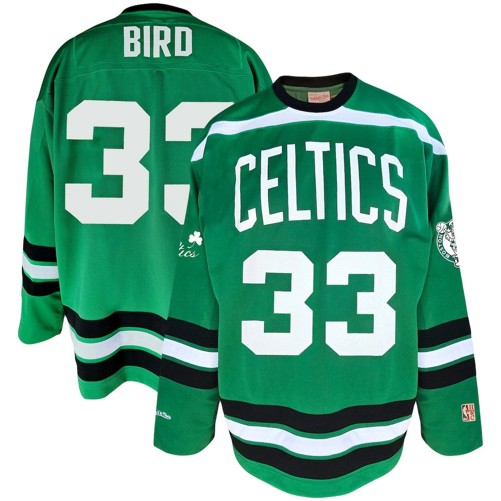 Larry Bird Boston Celtics Big & Tall NBA Hockey Jersey - Kelly Green | Mitchell & Ness online