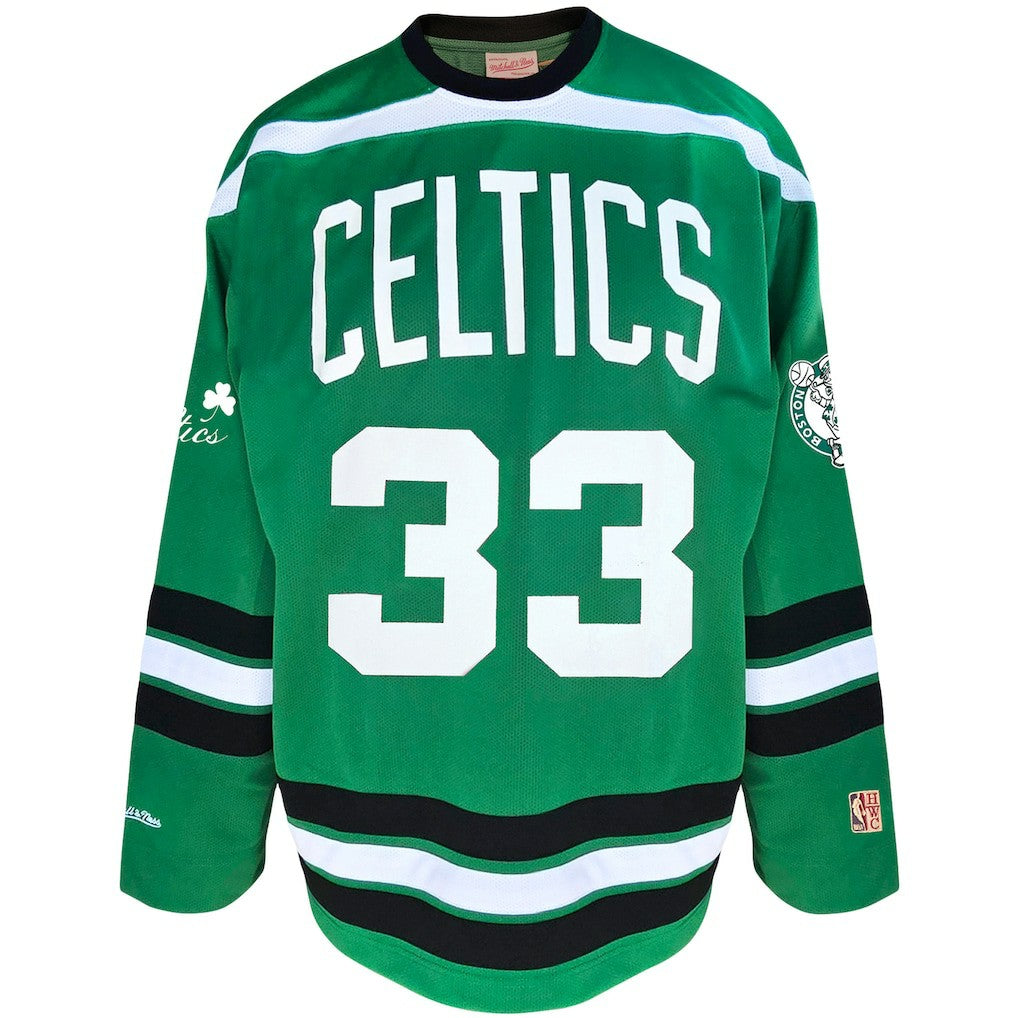 Larry Bird Boston Celtics Big & Tall NBA Hockey Jersey - Kelly Green | Mitchell & Ness online