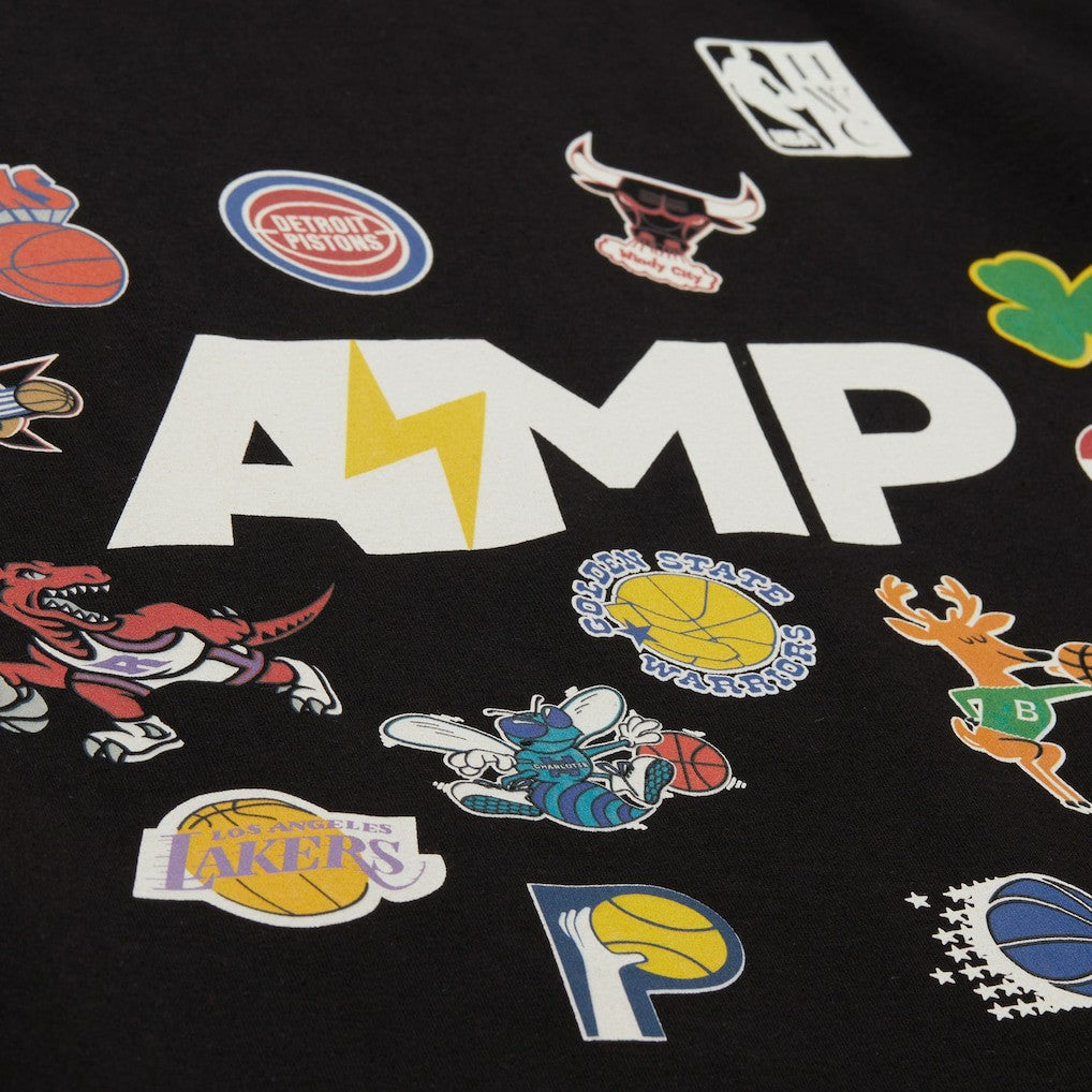 x NBA x AMP T-Shirt - Black | Mitchell & Ness shop