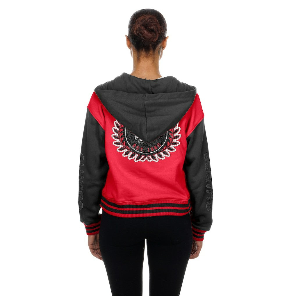 Kansas City Chiefs New Era Women's Throwback Full-Snap Hooded Jacket - Red for sale