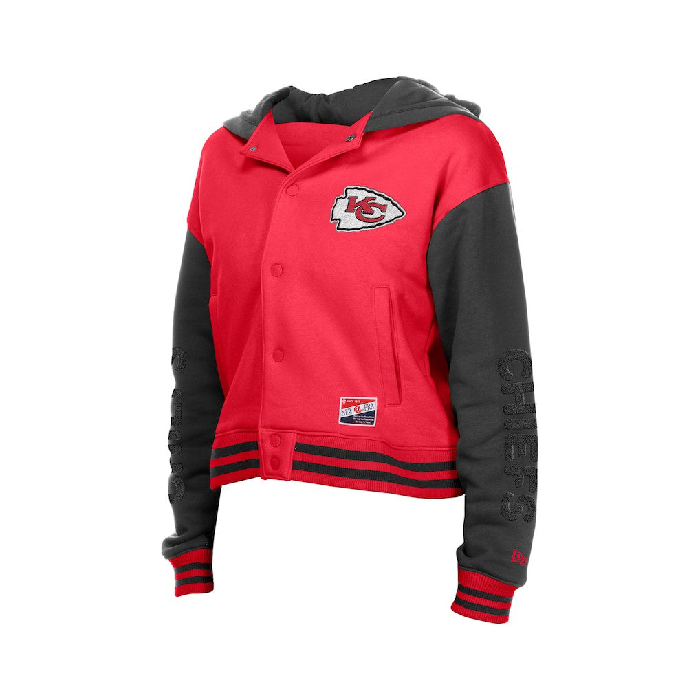 Kansas City Chiefs New Era Women's Throwback Full-Snap Hooded Jacket - Red for sale