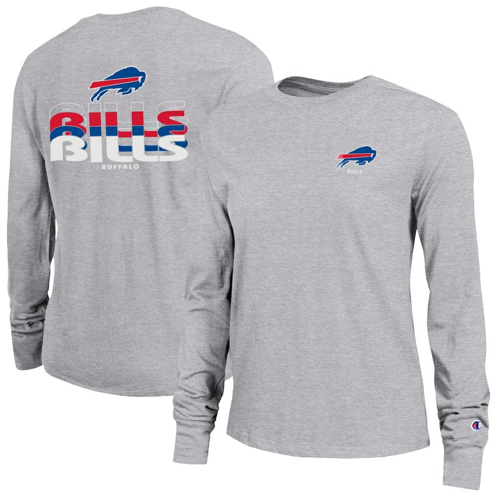 Buffalo Bills Champion Women's Core Long-Sleeve T-Shirt - Heather Gray for sale