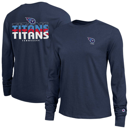 Tennessee Titans Champion Women's Core Long-Sleeve T-Shirt - Navy cheap
