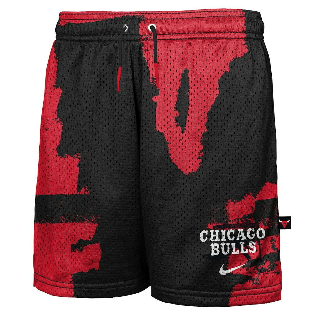 Chicago Bulls Youth Courtside Pro Shot Dri-FIT Mesh Practice Shorts - Black/Red | Nike shop