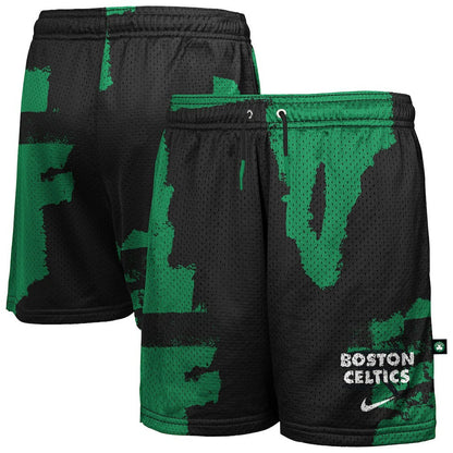 Boston Celtics Youth Courtside Pro Shot Dri-FIT Mesh Practice Shorts - Black/Kelly Green | Nike outlet