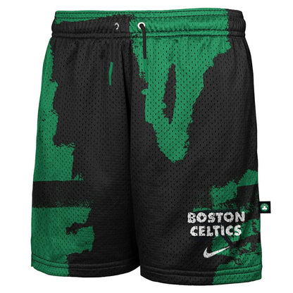 Boston Celtics Youth Courtside Pro Shot Dri-FIT Mesh Practice Shorts - Black/Kelly Green | Nike outlet