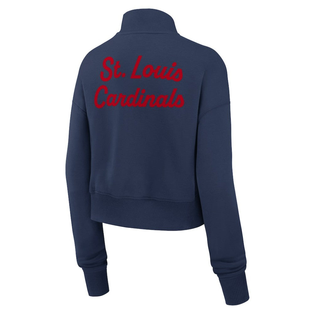 St. Louis Cardinals Women's Primetime Phoenix Fleece Half-Zip Sweatshirt - Navy | Nike