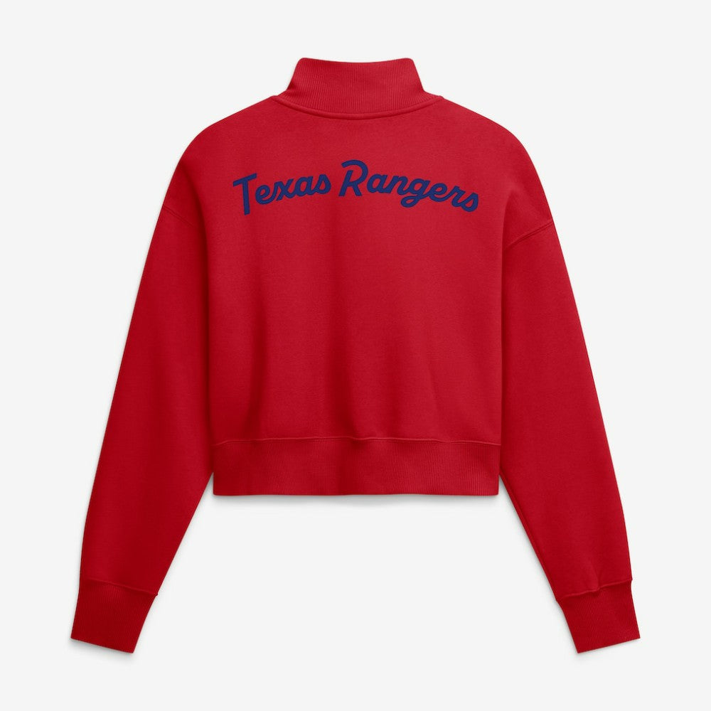 Texas Rangers Women's Primetime Phoenix Fleece Half-Zip Sweatshirt - Red | Nike