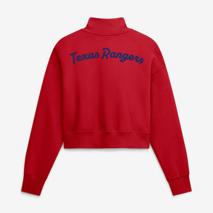 Texas Rangers Women's Primetime Phoenix Fleece Half-Zip Sweatshirt - Red | Nike
