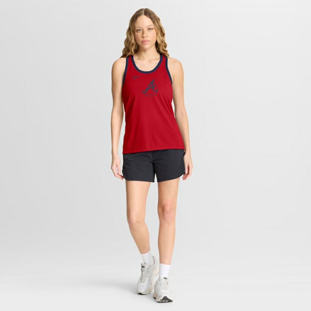 Atlanta Braves Women's Tri-Blend Dri-FIT Racerback Tank Top - Red | Nike