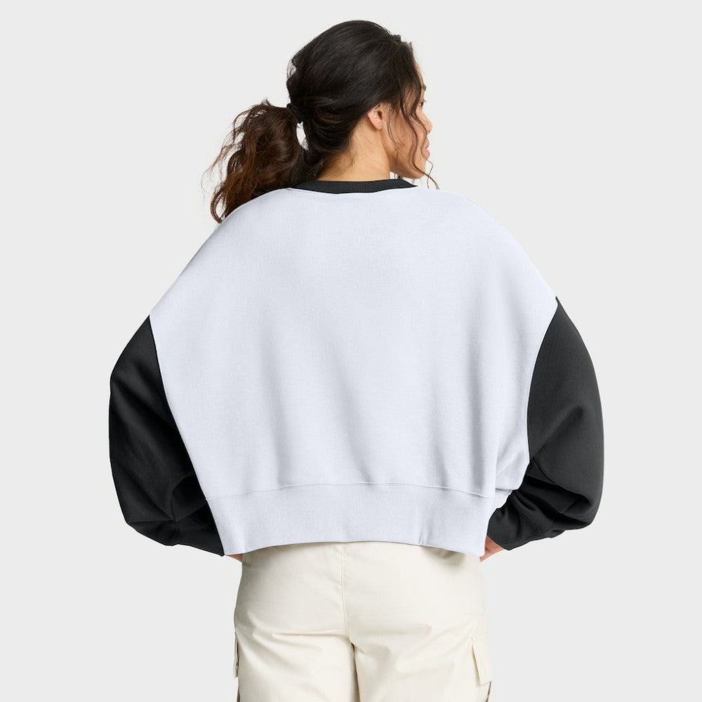 San Francisco Giants Women's Oversized High Hip Fleece Sweatshirt - White/Black | Nike