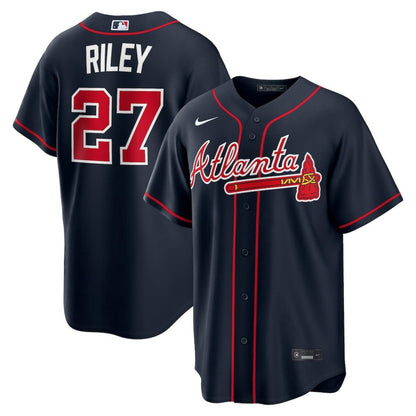 Austin Riley Atlanta Braves Alternate Replica Jersey - Navy | Nike