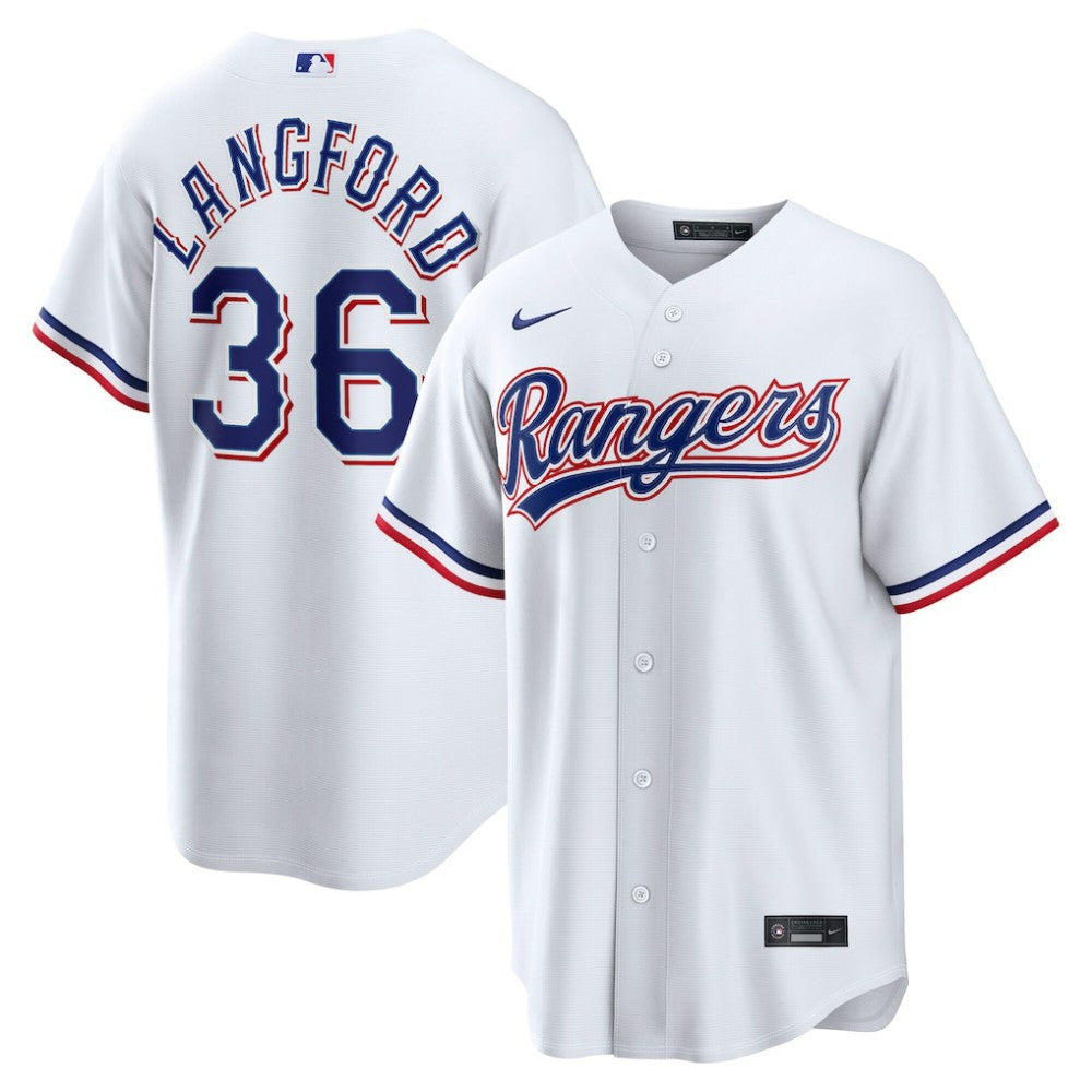 Wyatt Langford Texas Rangers Home Replica Jersey - White | Nike