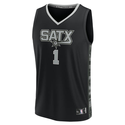 Victor Wembanyama San Antonio Spurs Fast Break Replica Player Jersey - Statement Edition - Black | Fanatics on sale