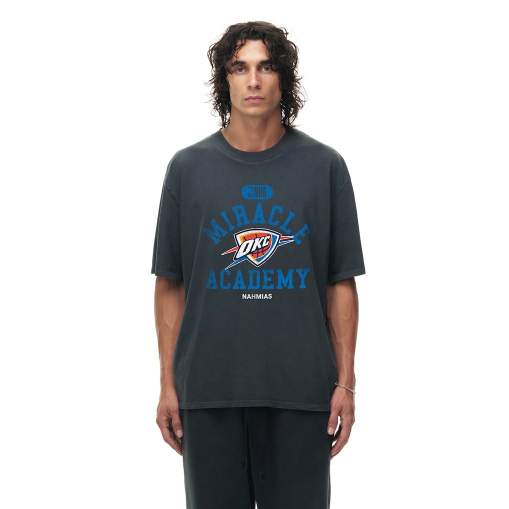 Oklahoma City Thunder Unisex Miracle Academy x NBA Collection Vintage Boxy T-shirt - Heather Black online