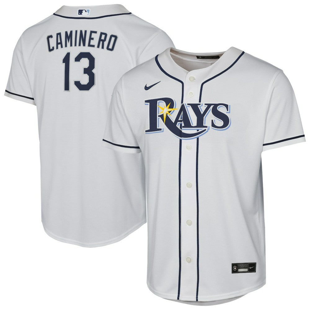 Junior Caminero Tampa Bay Rays Youth Home Replica Player Jersey - White | Nike