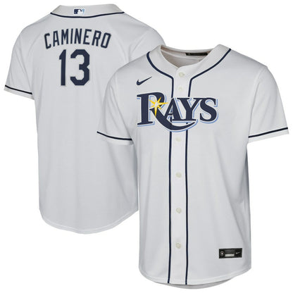 Junior Caminero Tampa Bay Rays Youth Home Replica Player Jersey - White | Nike