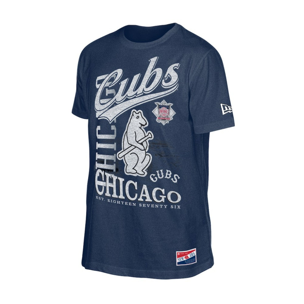Chicago Cubs  Oversized Throwback Distressed T-Shirt - Navy | New Era