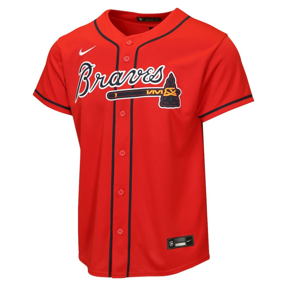 Atlanta Braves Youth Alternate Replica Jersey - Red | Nike