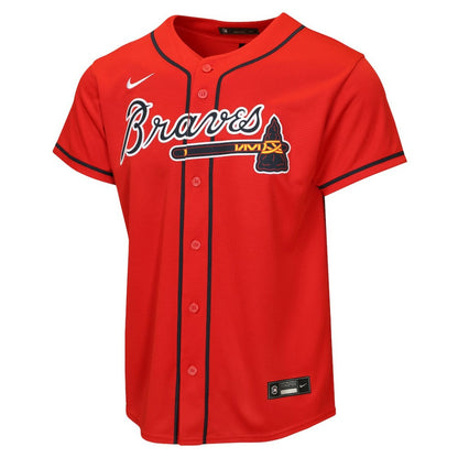 Atlanta Braves Youth Alternate Replica Jersey - Red | Nike