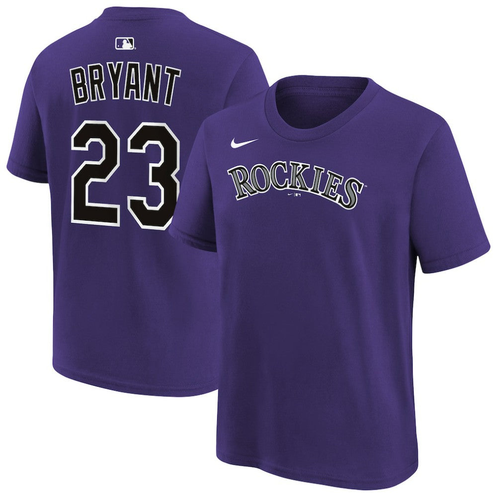 Kris Bryant Colorado Rockies Youth Name & Number T-Shirt - Purple | Nike