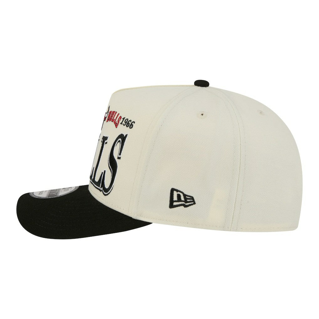 Chicago Bulls Stretched 2-Tone A-Frame 9FIFTY Adjustable Hat - Cream/Black | New Era online
