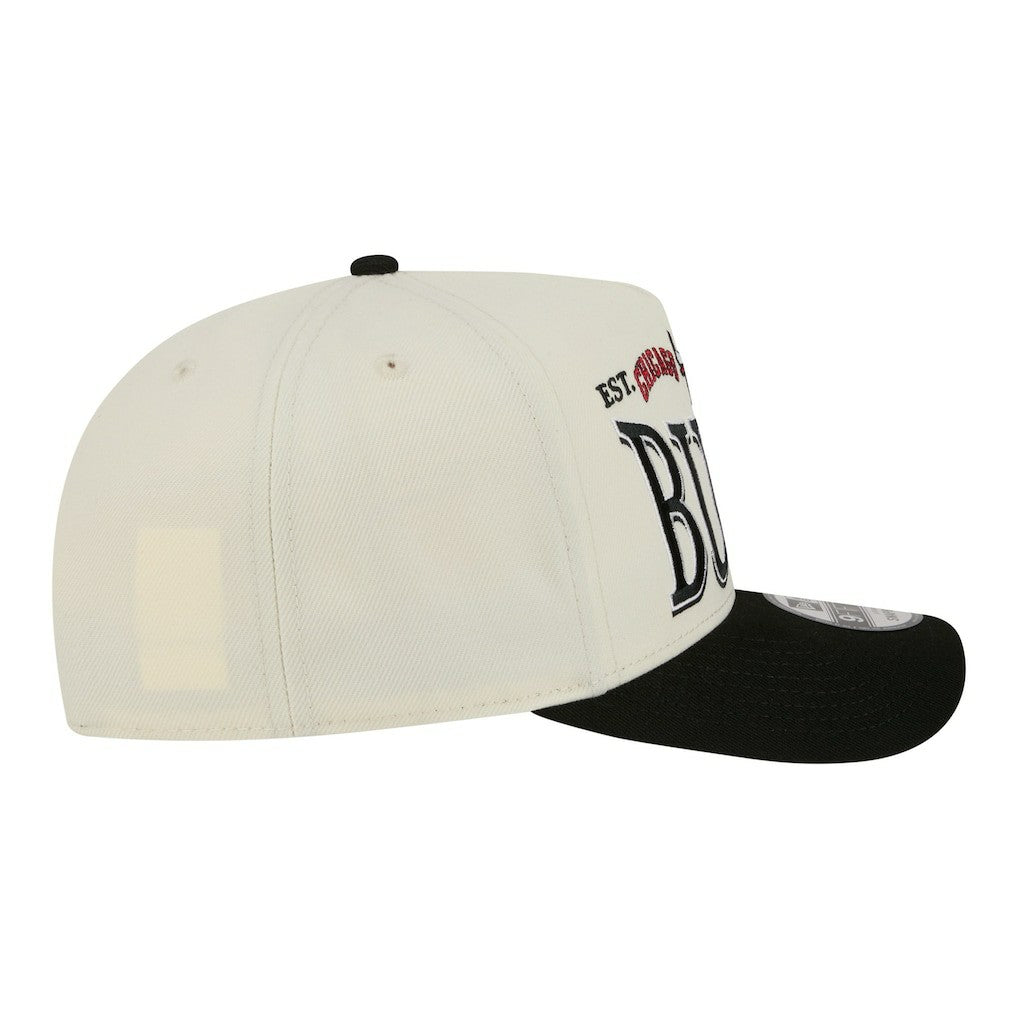 Chicago Bulls Stretched 2-Tone A-Frame 9FIFTY Adjustable Hat - Cream/Black | New Era online