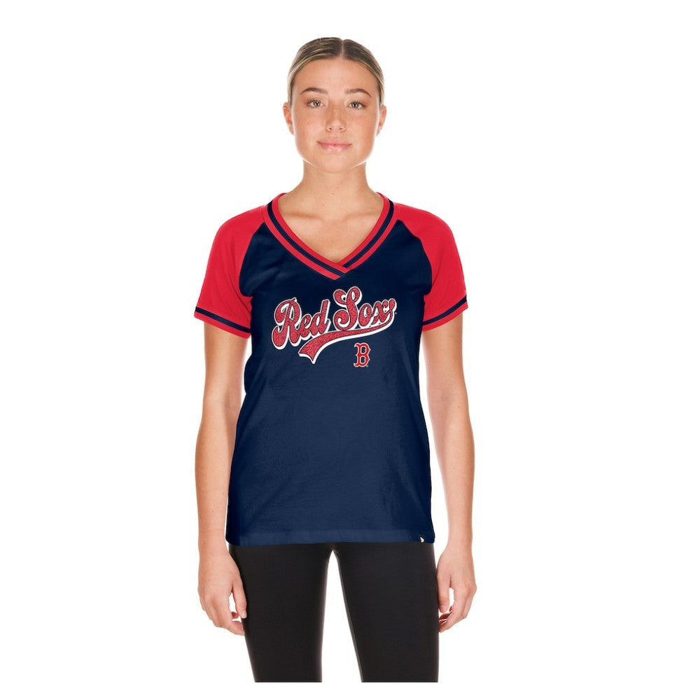 Boston Red Sox Women's Gameday V-Neck T-Shirt - Navy | New Era