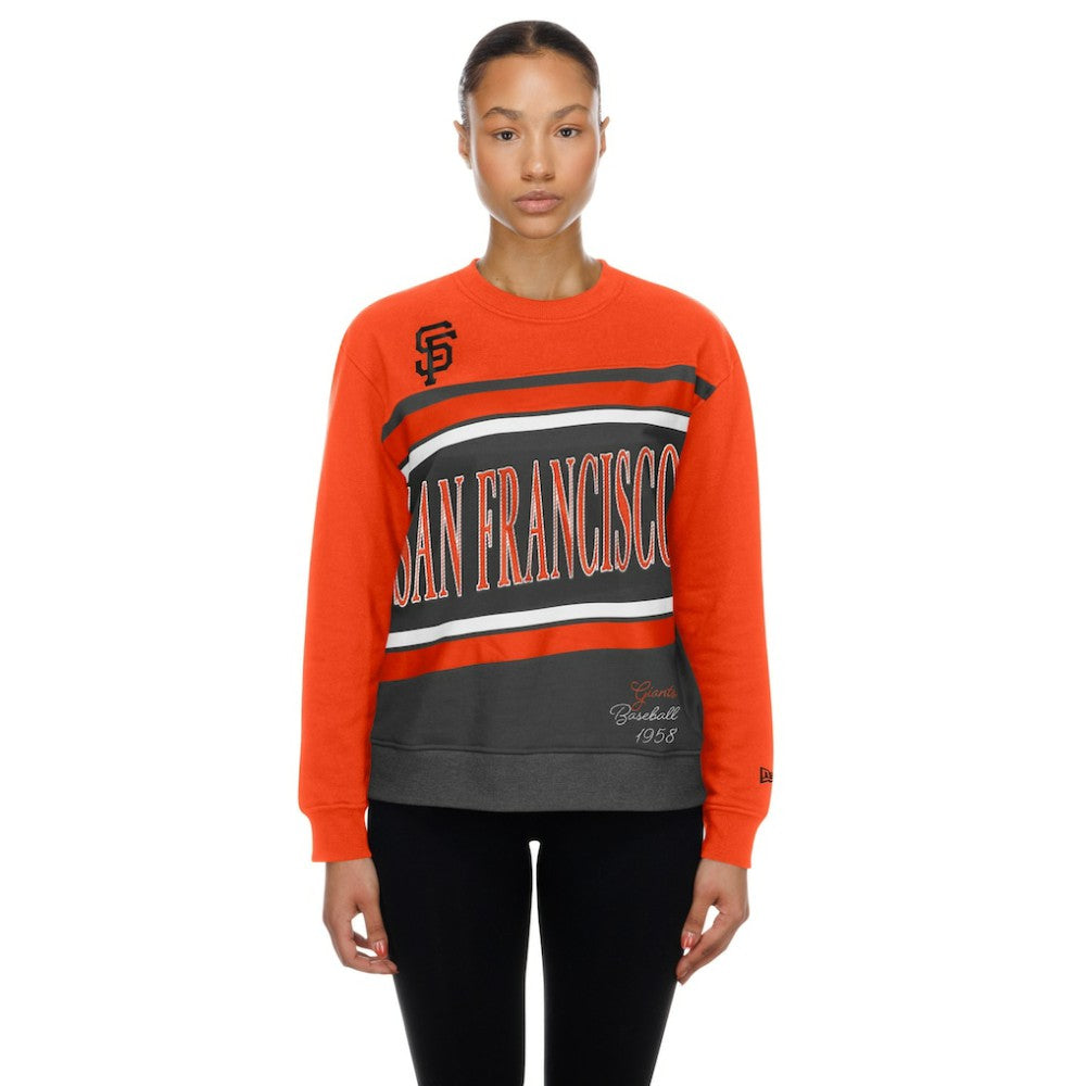 San Francisco Giants Women's Gameday Fleece Sweatshirt - Gray/Orange | New Era