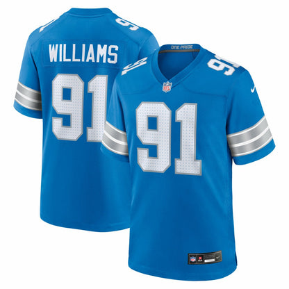 Tyleik Williams Detroit Lions Team Game Jersey - Blue | Nike discount