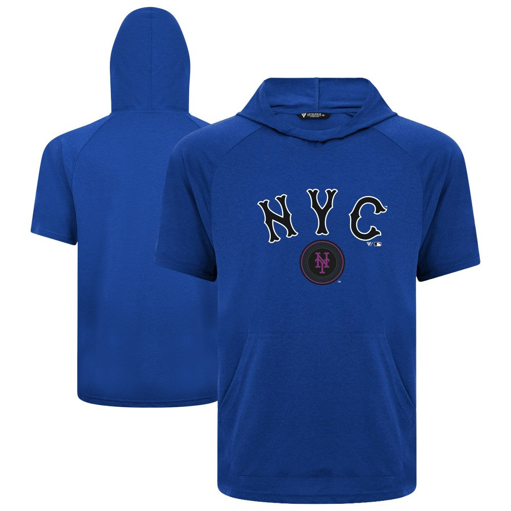New York Mets Levelwear City Connect Phase Back Plash Hoodie T-Shirt - Royal