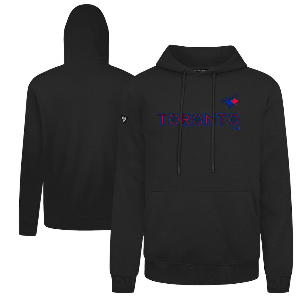 Toronto Blue Jays Levelwear City Connect Podium Core Logo Pullover Hoodie - Black