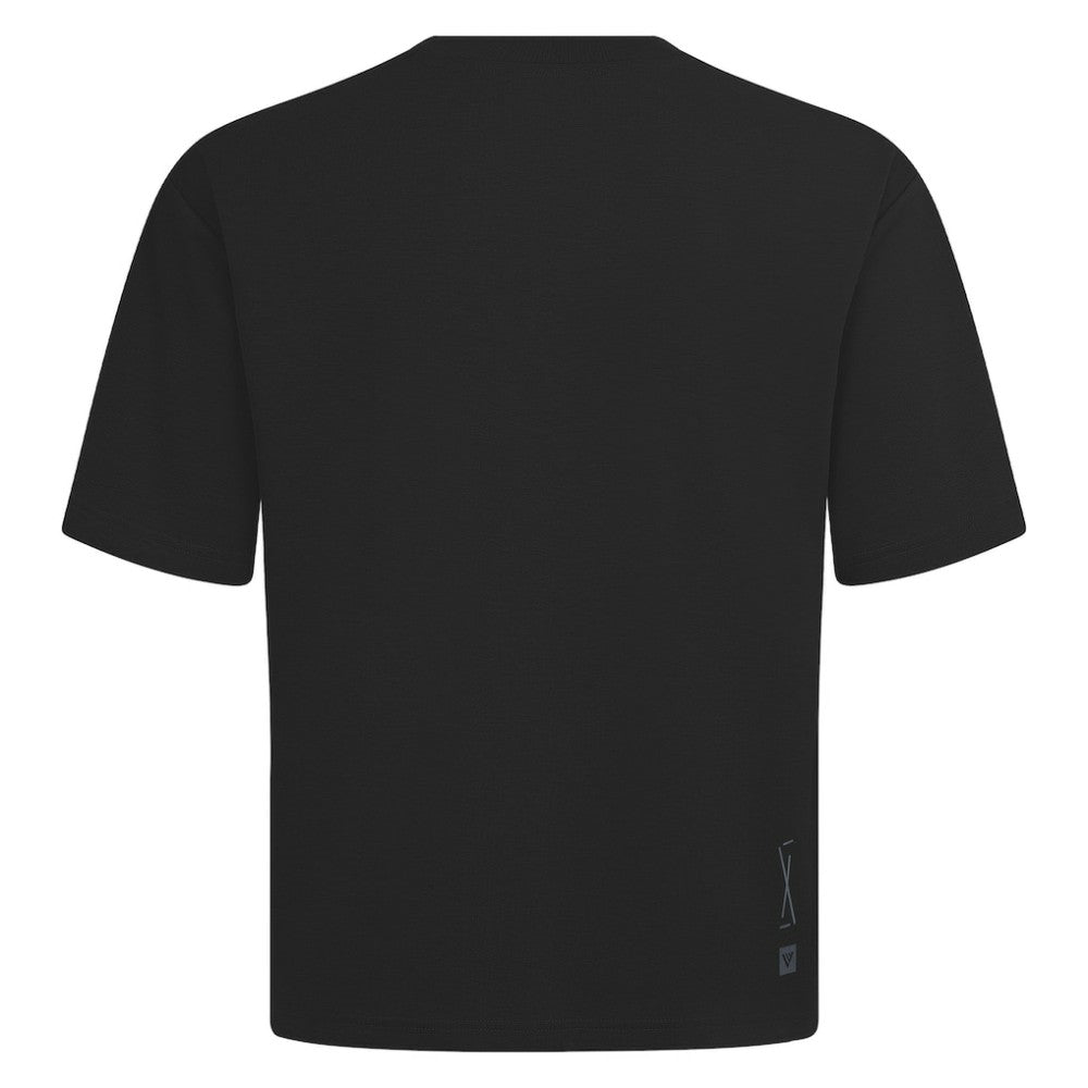 Texas Rangers Levelwear Oversized Luxe Signature Knit Buckler T-Shirt - Black