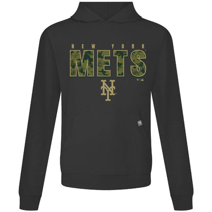 New York Mets Levelwear Relay Protect Pullover Hoodie - Black