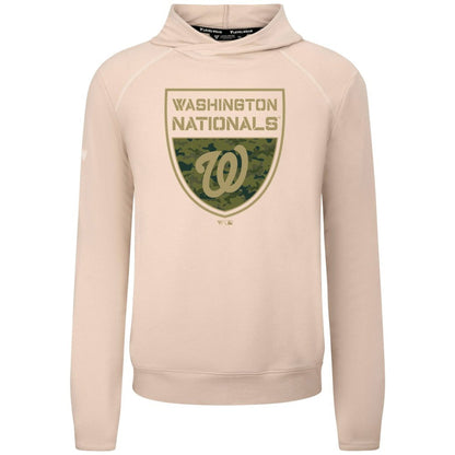 Washington Nationals Levelwear Mandate Buckler Tri-Blend Pullover Hoodie - Khaki