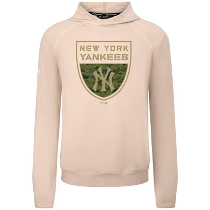 New York Yankees Levelwear Mandate Buckler Tri-Blend Pullover Hoodie - Khaki