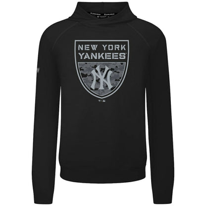 New York Yankees Levelwear Mandate Buckler Tri-Blend Pullover Hoodie - Black