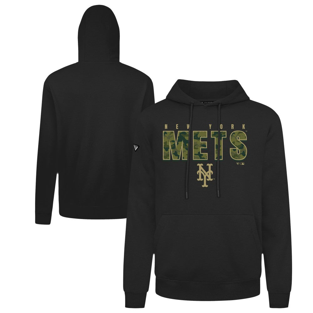 New York Mets Levelwear Podium Protect Pullover Hoodie - Black