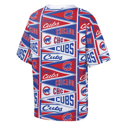 Chicago Cubs Outerstuff Youth All-Over Pennant T-Shirt - Red