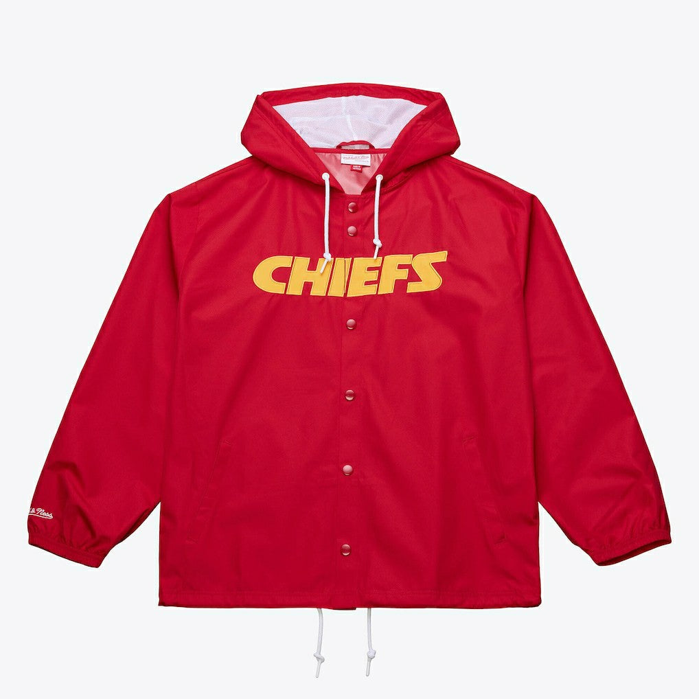Kansas City Chiefs Coaches Full-Snap Hooded Windbreaker Jacket - Red cheap