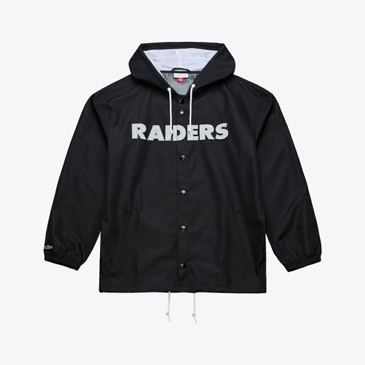 Las Vegas Raiders Coaches Full-Snap Hooded Windbreaker Jacket - Black for sale
