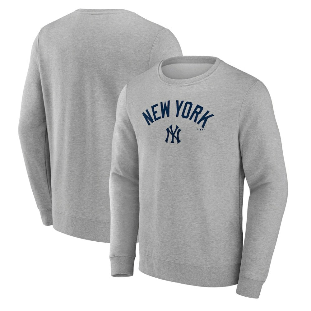 New York Yankees Team Lockup Sweatshirt - Gray