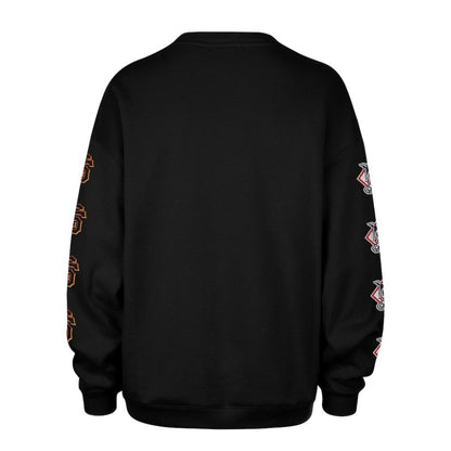 San Francisco Giants Women's Trendy Team Go Big Oversized Sweatshirt - Black | 47 brand