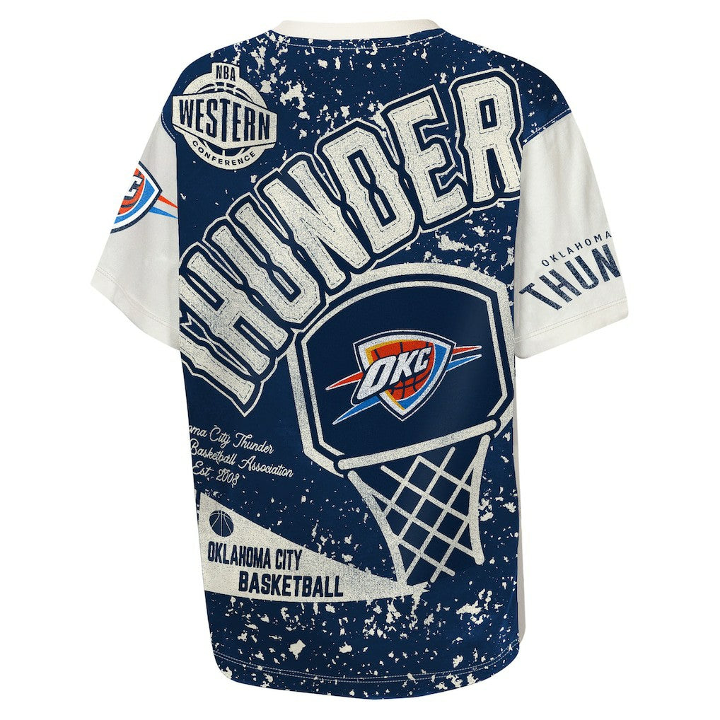 Oklahoma City Thunder Outerstuff Youth Top Player All-Over-Print T-Shirt - Cream discount
