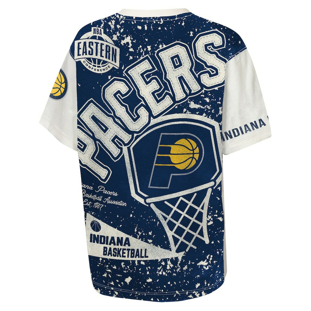 Indiana Pacers Outerstuff Youth Top Player All-Over-Print T-Shirt - Cream outlet