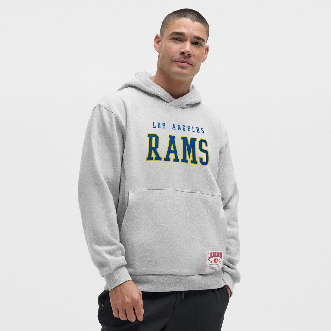 Los Angeles Rams lululemon Steady State Pullover Hoodie - Heathered Silver Drop cheap