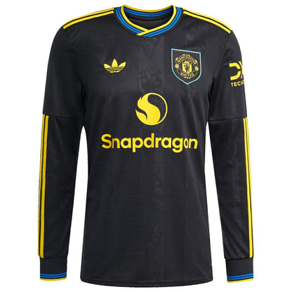 Manchester United 2025/26 Third Replica Long Sleeve Jersey - Black | Adidas for sale