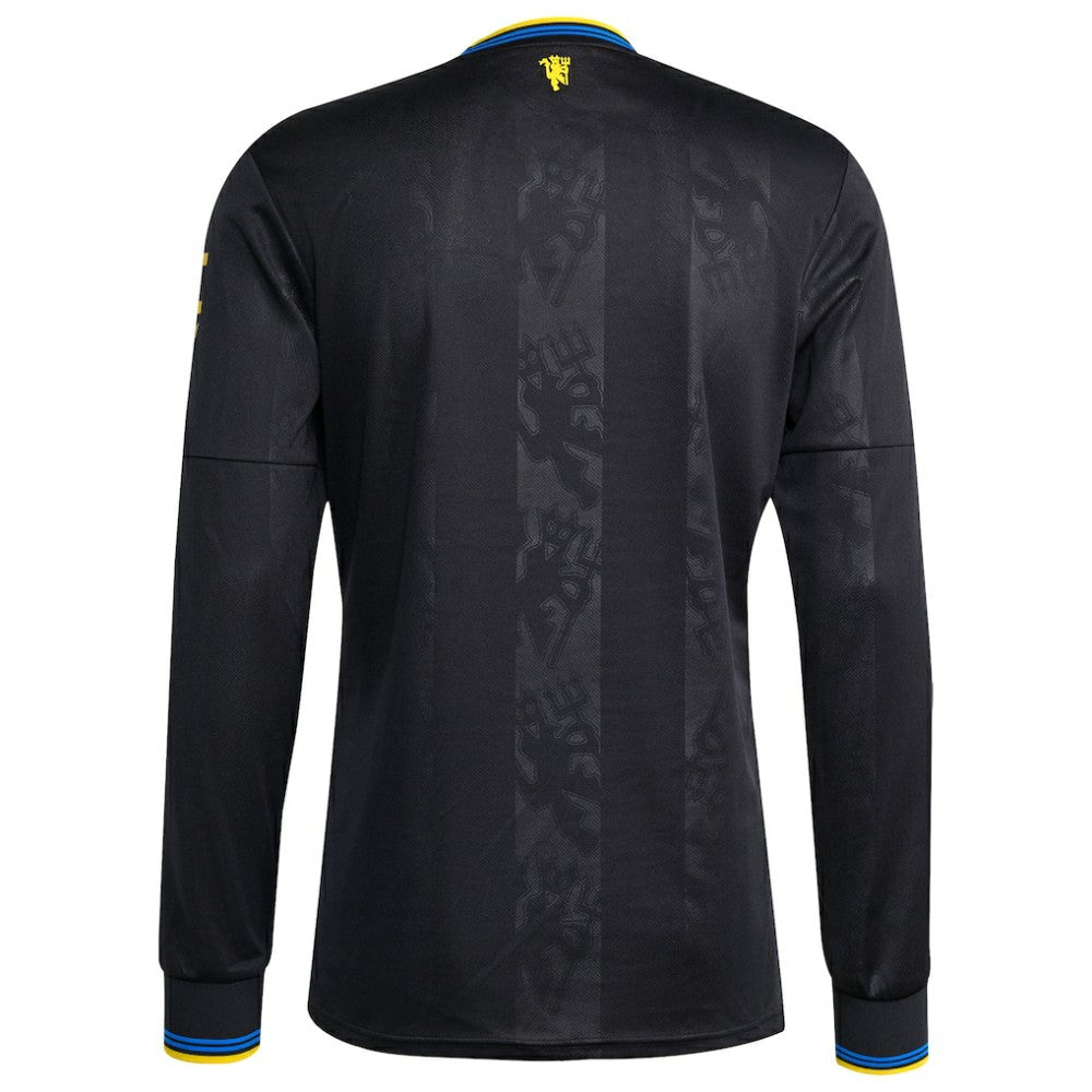 Manchester United 2025/26 Third Replica Long Sleeve Jersey - Black | Adidas for sale