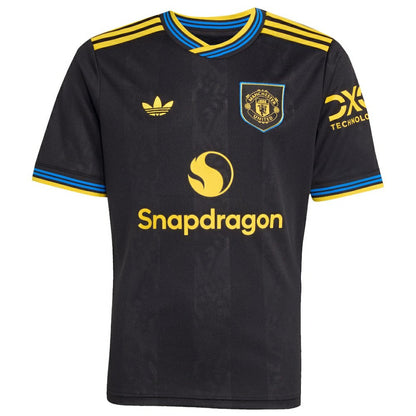 Manchester United Youth 2025/26 Third Replica Jersey - Black | Adidas on sale